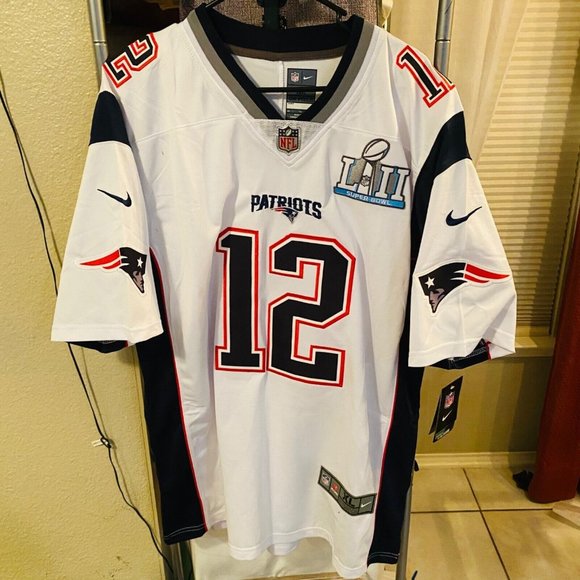 Tom Brady Nike Vapor Limited Jersey New England Patriots Super Bowl 52 White NWT - Picture 3 of 7
